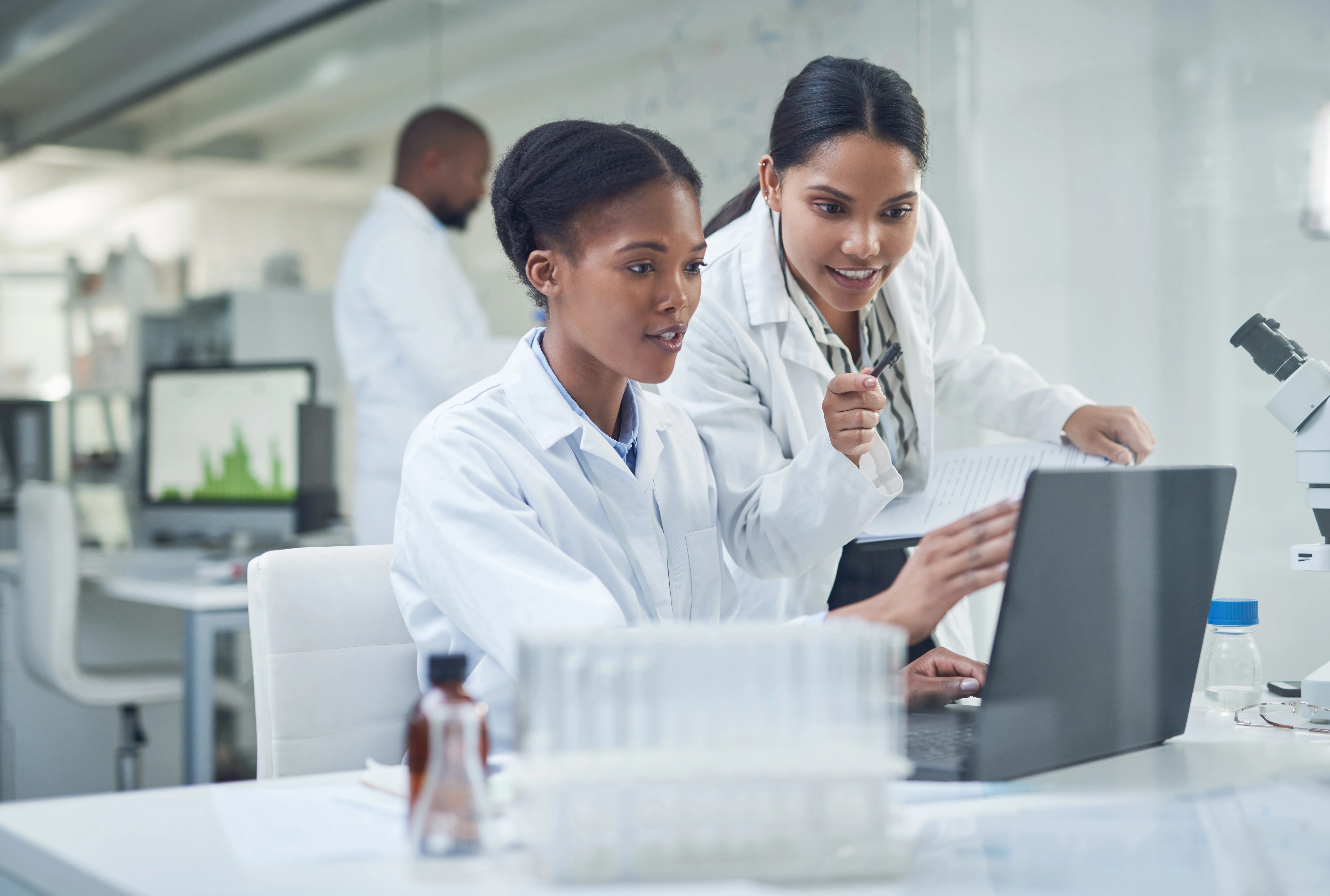 People working in a lab