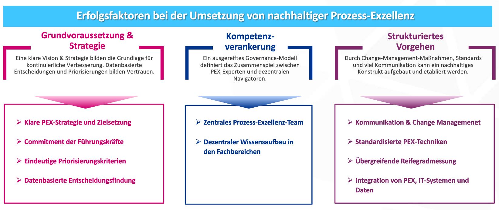 Erfolgsfaktoren bei der Umsetzung von nachhaltiger Prozess-Exzellenz