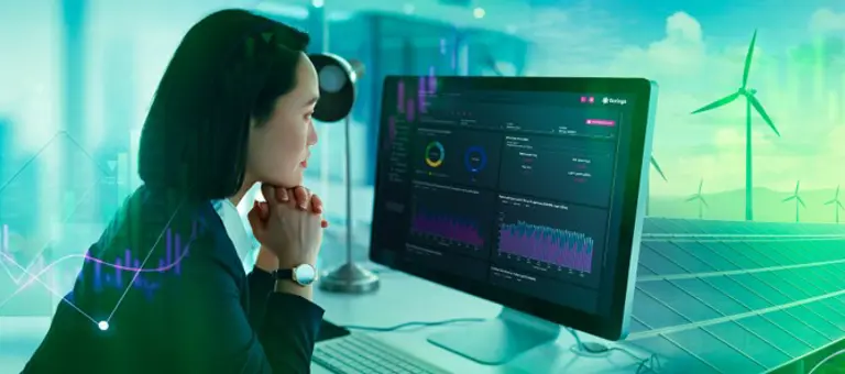 Woman looking at Energy Source