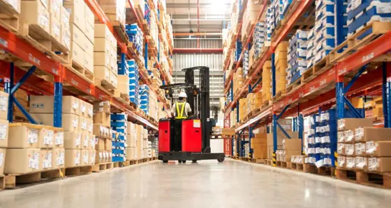 Man working in a warehouse