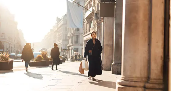 People walking in a city