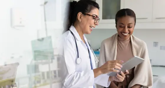 Doctor talking to a patient