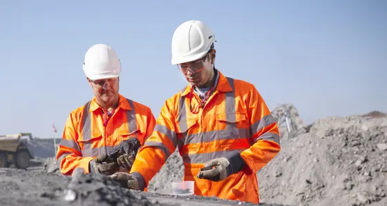 workers on a mine