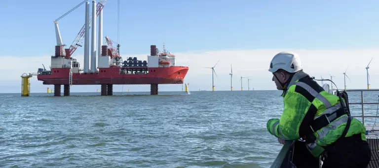 Engineer looking at an offshore platform